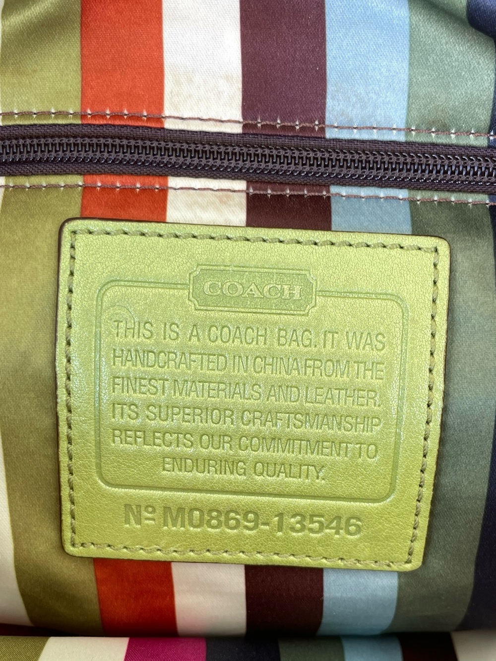 COACH PEYTON SATCHEL ARCHIVE LIMITED EDITION PEARLIZED GREEN LEATHER VINTAGE BAG - Picture 8 of 15